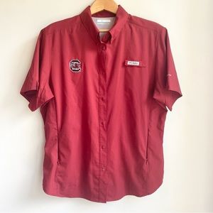 Gamecocks Columbia short snap button down size L